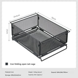 NNEOBA IGT Outdoor Table Unit Basket Storage Net Cage Silver