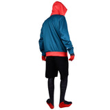 Miles Morales Cosplay Costumes for Men 3D Printing Zipper Jacket Anime Hoodies Green Hooded Sweatshirts Halloween Clothing