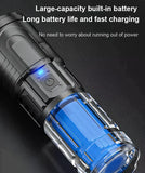 NNEOBA LED White Laser Telescopic Zoom Flashlight