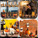 100-Piece Mini Witch Hat & Broom Set – Halloween Miniature