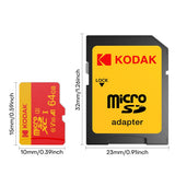 KODAK 128GB MicroSD Card U3 V30 4K High-Speed