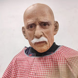 Realistic Elderly Character Mask for Halloween & Performances