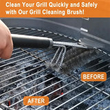 NNEOBA 2PCS Grill Brush Scraper Silver