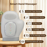 NNEOBA 5-Level Electric Hand Massager with Hot Compress Grey