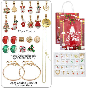NNEOBA Christmas 24 Grid Countdown Calendar Blind Box Set - Festive Acrylic Advent Calendar