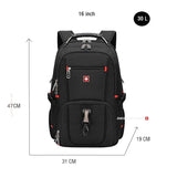 NNEOBA Waterproof Backpack with USB Charging PortRucksack Black