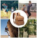 NNEOBA 9L Tactical Sport Backpack Bug Out Bag Khaki
