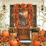 2M Artificial Fall Maple Leaf Garland - 78in Autumn Leaves Vine