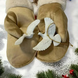 White Resin Friendship Dove Christmas Ornament 1pc