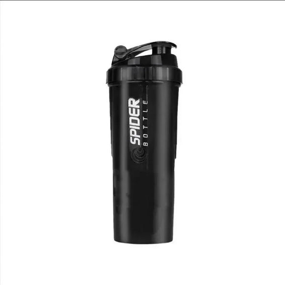 NNEOBA 3-Layer Protein Shaker Bottle Black