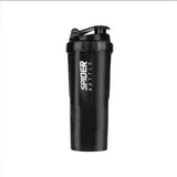 NNEOBA 3-Layer Protein Shaker Bottle Black