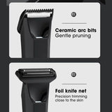 NNEOBA Dual-Head Waterproof Body Trimmer with Foil Blade