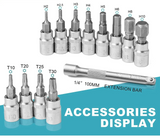 NNEOBA 14-Piece Bike Torque Wrench Set Blue