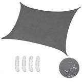 NNEOBA Waterproof Rectangle Sun Shade Sail Oxford Fabric Canopy Dark Gray