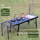 NNEOBA Folding Camping Table Adjustable IGT-Compatible Black