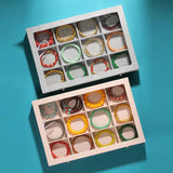 Ice Velvet Jewelry Organizer Box – 12-Grid Storage Case with Clear Lid for Rings, Earrings & Bracelets