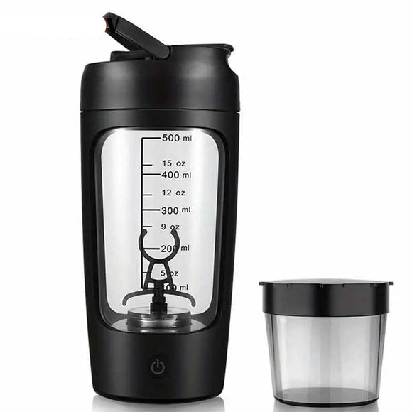 NNEOBA 500ML Electric Shaker Bottle USB C Rechargeable Automatic Mixer Black