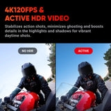 NNEOBA 4K Action Camera Sensor Dual Stabilization Black