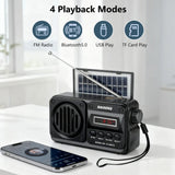 NNEOBA Portable Radio Bluetooth Speaker Black