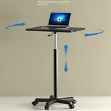 NNEOBA Adjustable Height Movable Laptop Desk with Pulley - Versatile Bedside & Office Table