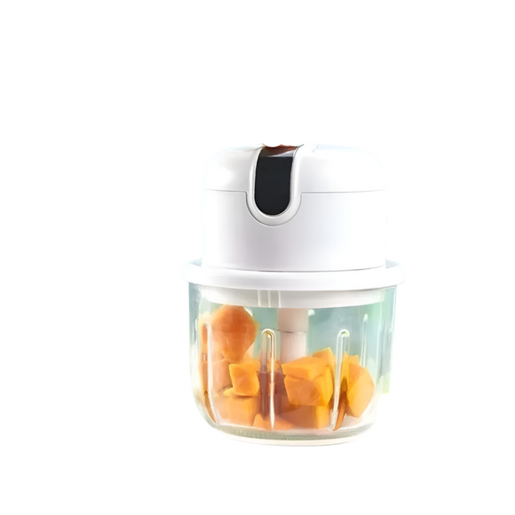 NNEOBA Electric Garlic Masher USB Rechargeable Mini Food Chopper White