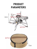NNEOBA Butterfly Portable Folding Gas Stove Silver