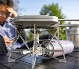 NNEOBA Butterfly Folding Gas Stove Silver