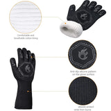 NNEOBA 1 Pair Heat-Resistant Oven Gloves Black