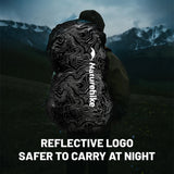NNEOBA Reflective Backpack Rain Cover Black