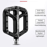 NNEOBA Ultralight Flat Platform Bicycle Pedals Nylon Composite Black
