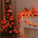 4.5m 30 LED Maple Leaf String Lights, Warm White