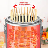 NNEOBA Portable Wrap-Around Charcoal Grill Smokeless BBQ Grate Silver