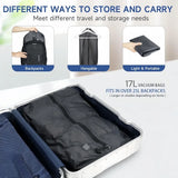 17L Travel Vacuum Storage Bags with Hand Air Pump – Reusable Compression Packing Bags