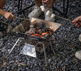NNEOBA Folding Portable Barbecue Grill Camping Silver