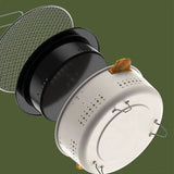 NNEOBA Round Charcoal BBQ Grill Stove White