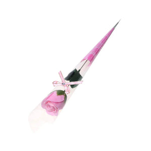 NNEOBA 10pcs Pink Never-Wither Soap Flower Rose Bouquet - Scented Petals