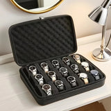 15-Slot Hard Shell Watch Storage Case – Shockproof Watch Organizer with Foam Padding