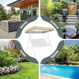 NNEOBA Swing Canopy Replacement Top Cover Waterproof Sun Protection for Outdoor