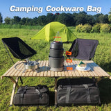 NNEOBA Portable Camping Cookware Storage Bag Grey