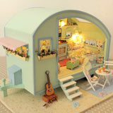 NNEOBA Doll House Wooden Doll Houses Miniature Dollhouse Furniture Kit Toys for Children Gift Time Travel Doll Houses