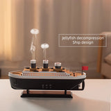 NNEOBA Retro Ship Humidifier – Ultrasonic Aroma Diffuser with Remote Control