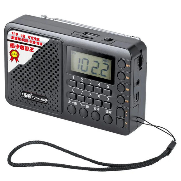 NNEOBA Full Band Portable Radio Receiver Black