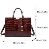 Women's Crocodile Pattern Tote Bag
