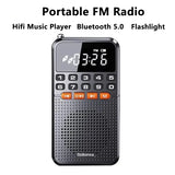 NNEOBA FM Mini Radio with Dual Antenna Black
