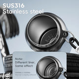 NNEOBA 1000ML One Button Open Thermos Bottle Black