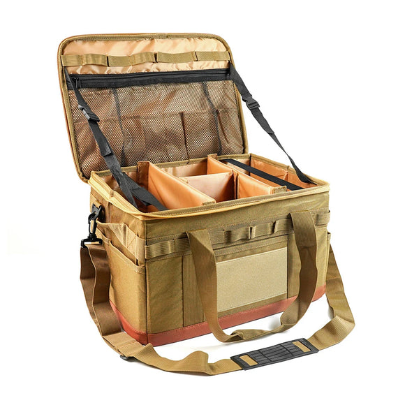 NNEOBA Zipper Camping Storage Bag Anti-Crash Organizer Khaki