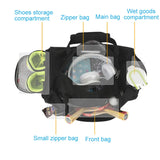 NNEOBA Waterproof Travel Gym Duffel Bag Black