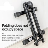 NNEOBA Foldable Indoor Bicycle Parking Rack Carbon Steel Floor Stand Black