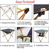 NNEOBA Light Folding Table for Camping and Outdoor Activities