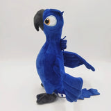 30cm Blue Parrot Plush Toy Soft Stuffed Bird Doll